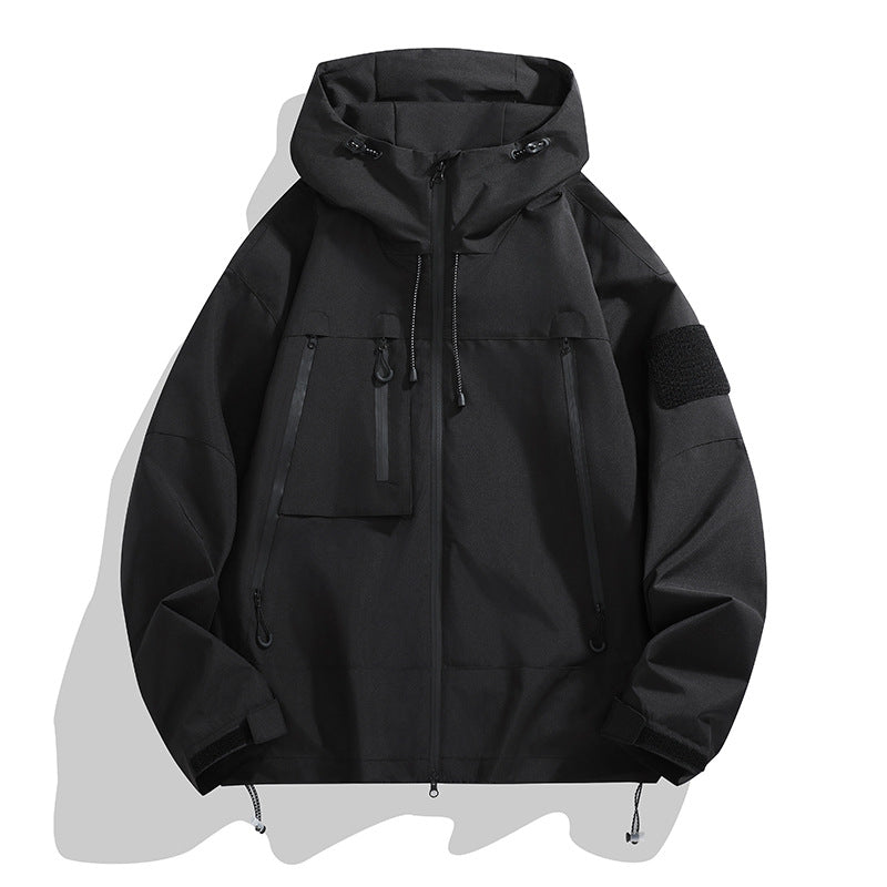 Men's Waterproof Oversized Jacket | Zipper and Hood
