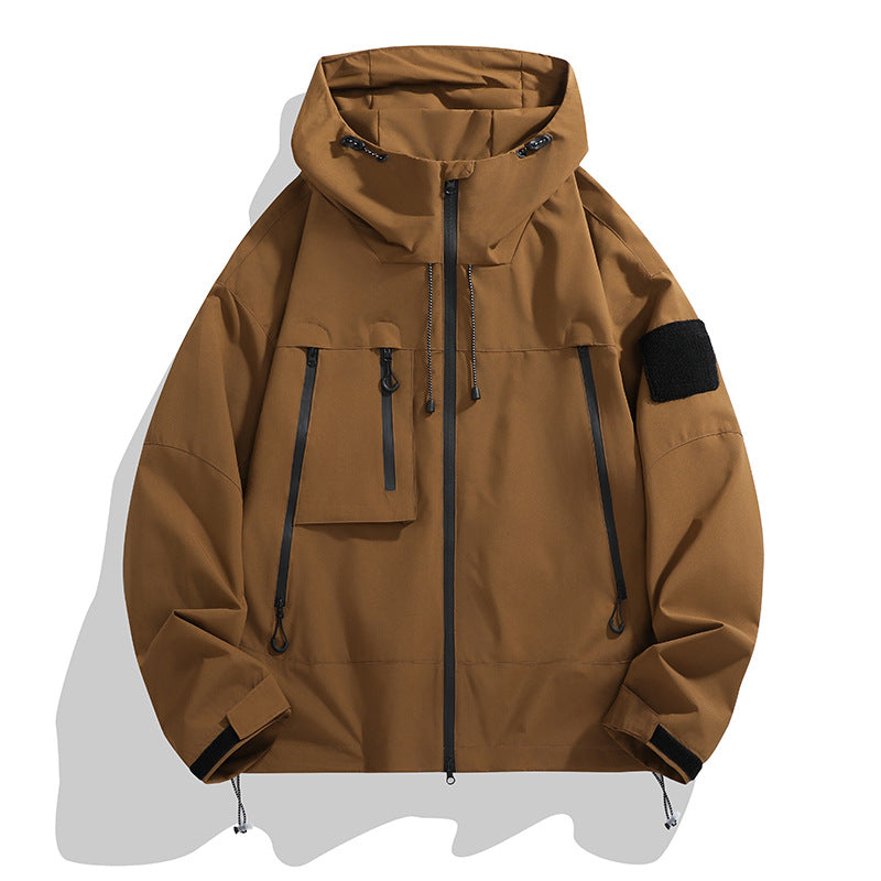 Men's Waterproof Oversized Jacket | Zipper and Hood