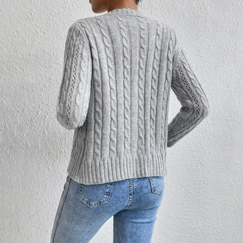 Women's Cardigan | Buttoned with Textured Surface