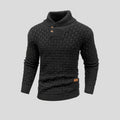 Thermal Knit Ribbed Crew Neck Pullover Sweater for Men | Cold Weather Wear
