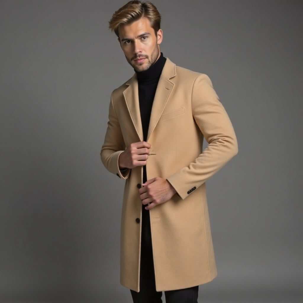 Slim Fit Winter Overcoat for Men | Business Wear