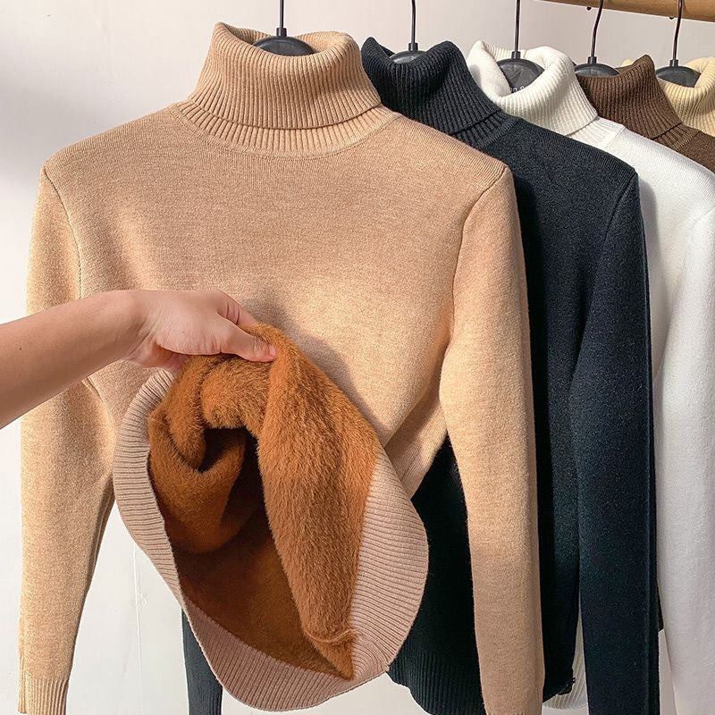 Women's Turtleneck | Comfortable Cut with Warm Lining and Long Sleeves