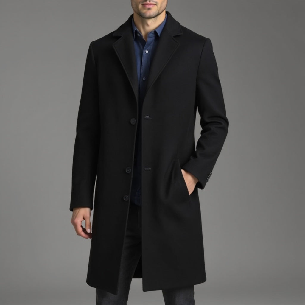 Slim Fit Winter Overcoat for Men | Business Wear