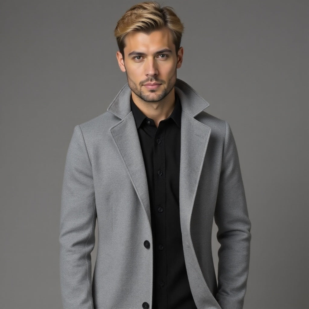 Slim Fit Winter Overcoat for Men | Business Wear
