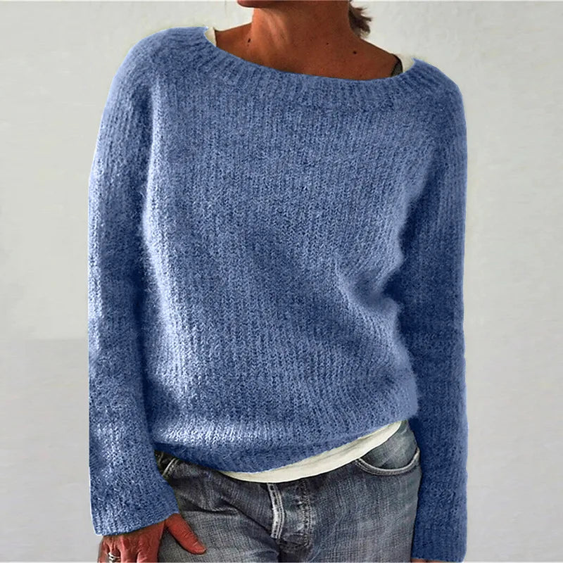 Women's Sweater | Round Neck Long Sleeve Textured
