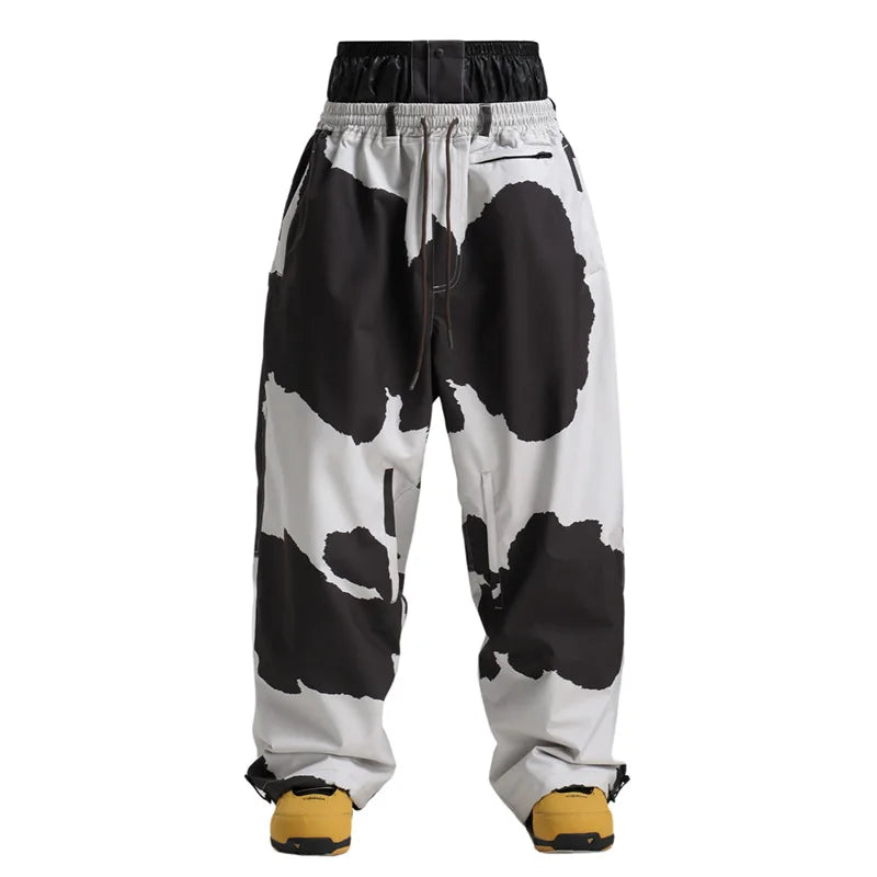 Wide Leg High Waisted Drawstring Outdoor Cargo Pants with Side Pockets for Men