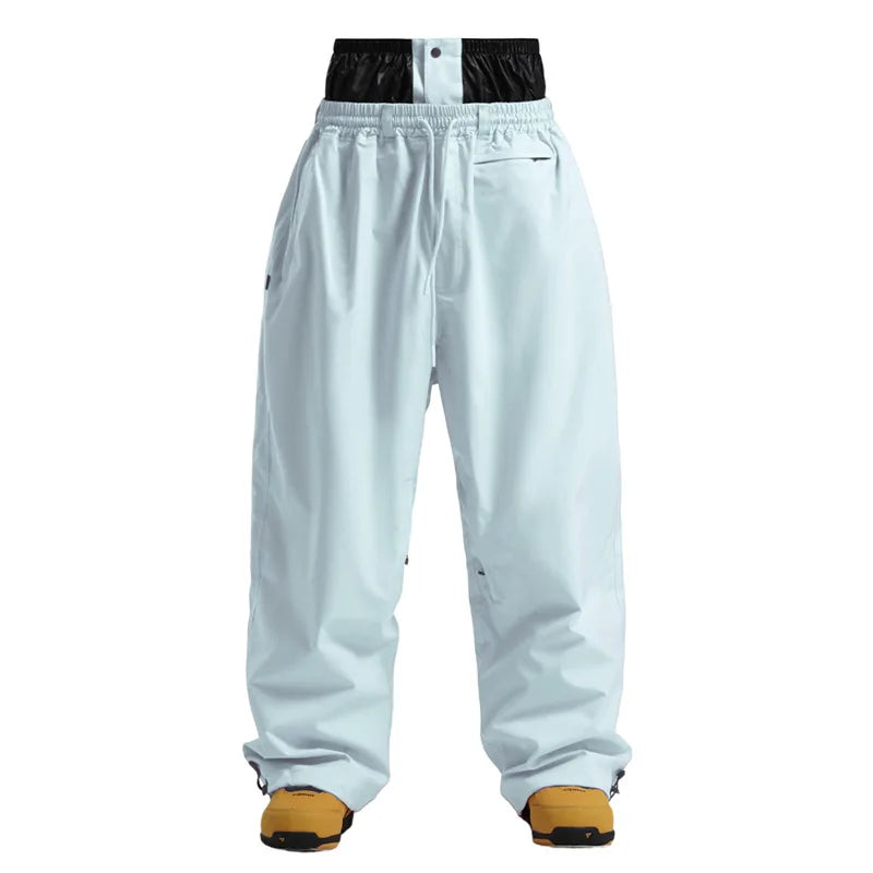 Wide Leg High Waisted Drawstring Outdoor Cargo Pants with Side Pockets for Men