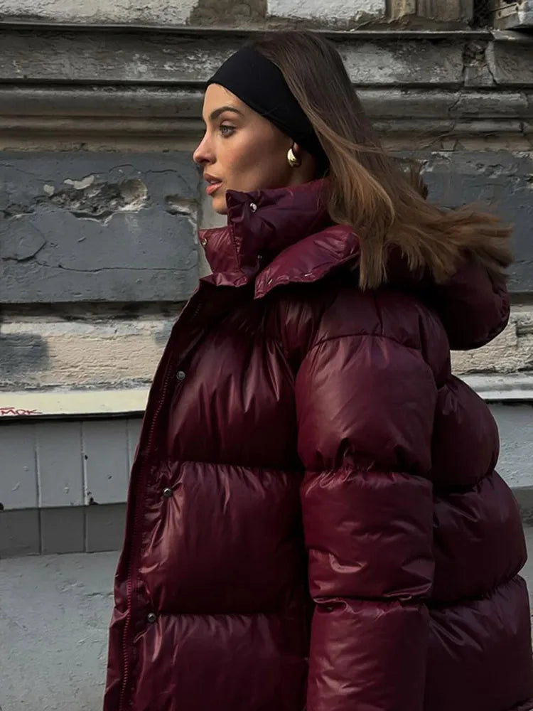 Women's Jacket | Shiny Quilted Cut