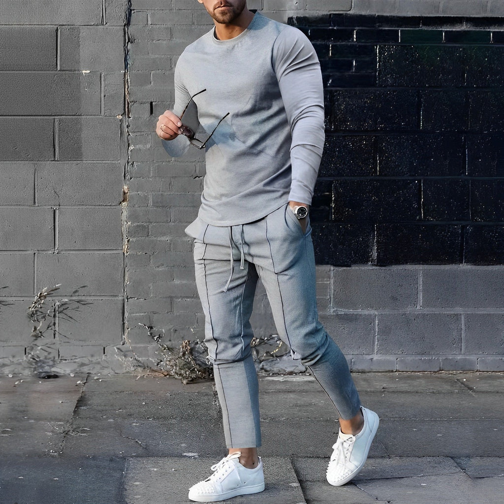 Lightweight Breathable Elastic Waist Two Piece Set for Men | Weekend Wear
