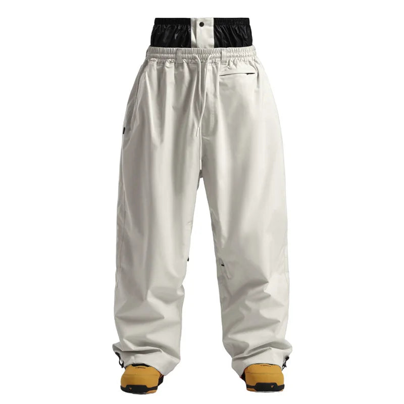 Wide Leg High Waisted Drawstring Outdoor Cargo Pants with Side Pockets for Men