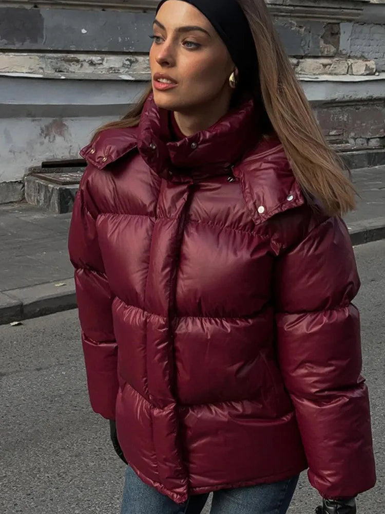 Women's Jacket | Shiny Quilted Cut