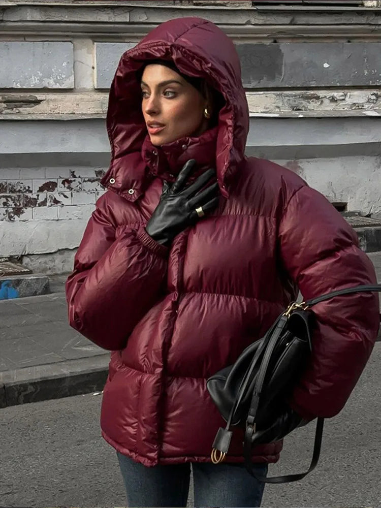 Women's Jacket | Shiny Quilted Cut