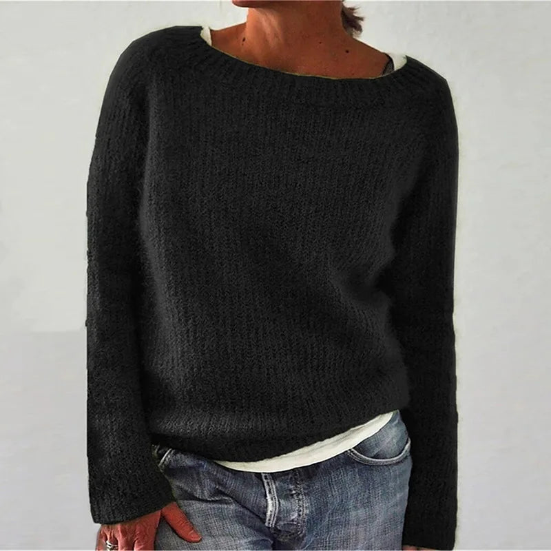 Women's Sweater | Round Neck Long Sleeve Textured