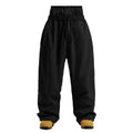Wide Leg High Waisted Drawstring Outdoor Cargo Pants with Side Pockets for Men