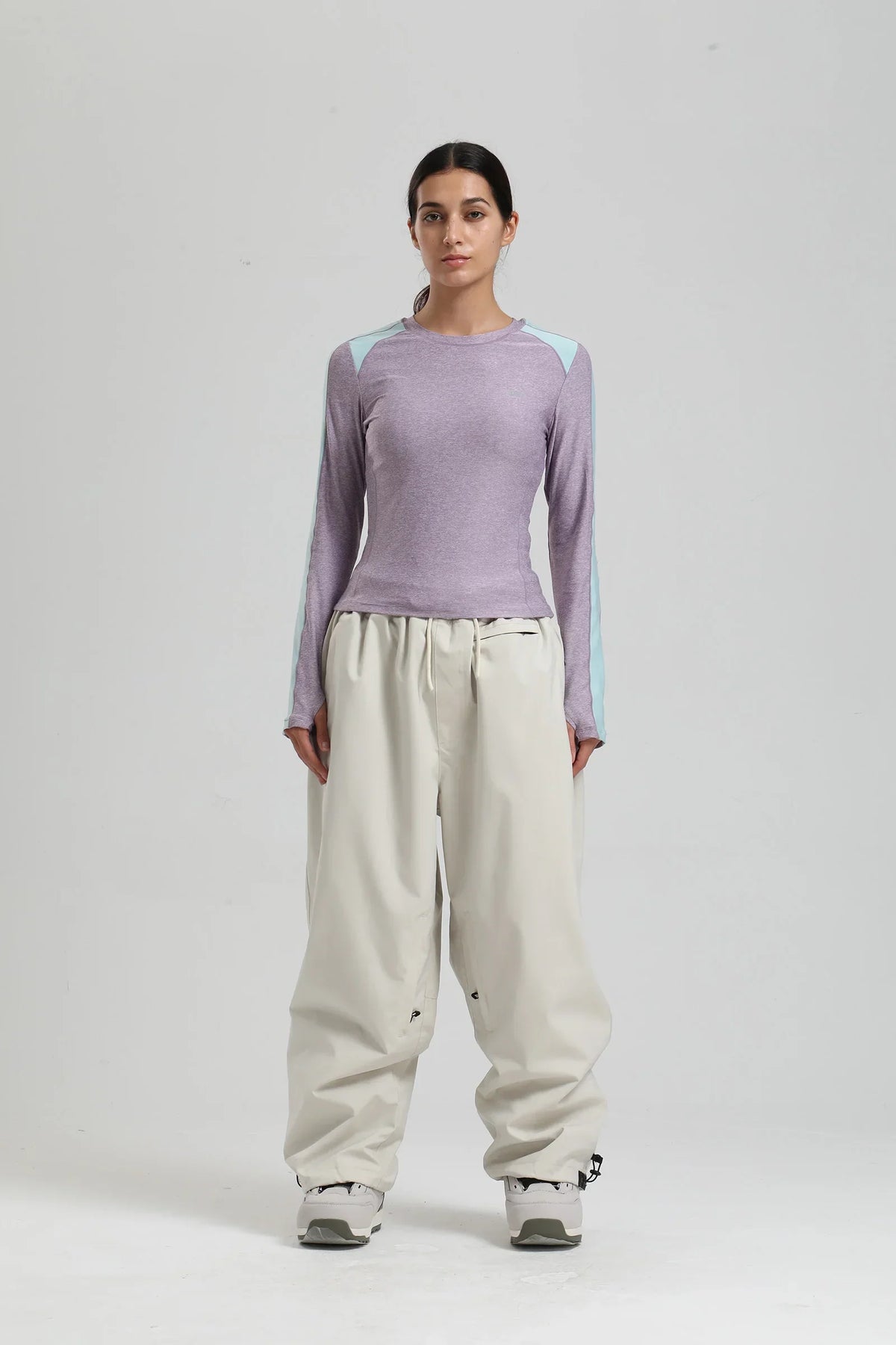 Wide Leg High Waisted Drawstring Outdoor Cargo Pants with Side Pockets for Men