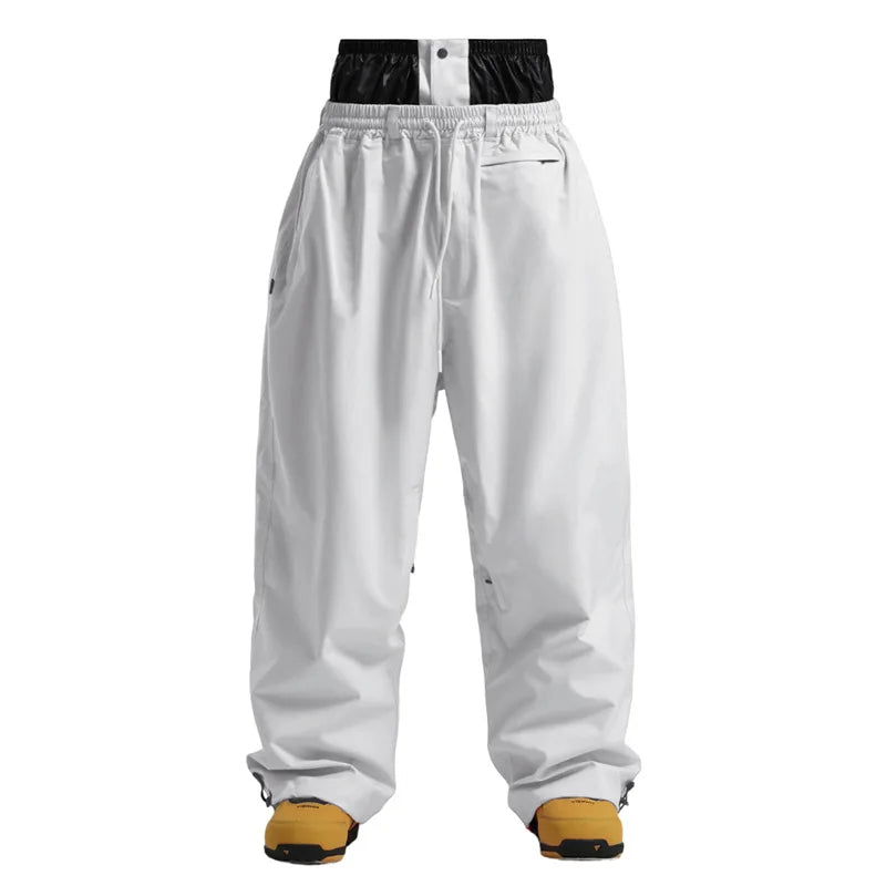 Wide Leg High Waisted Drawstring Outdoor Cargo Pants with Side Pockets for Men