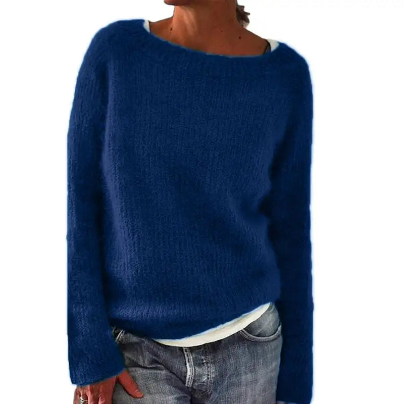 Women's Sweater | Round Neck Long Sleeve Textured