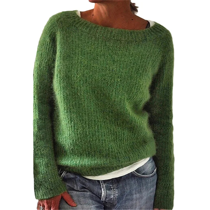 Women's Sweater | Round Neck Long Sleeve Textured