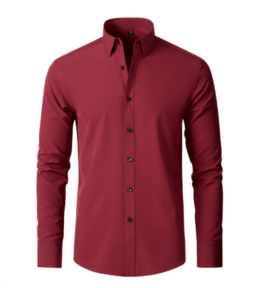 Wrinkle Free Classic Collar Flexible Fit Shirt for Men | Business Casual