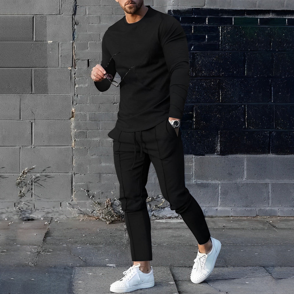 Lightweight Breathable Elastic Waist Two Piece Set for Men | Weekend Wear