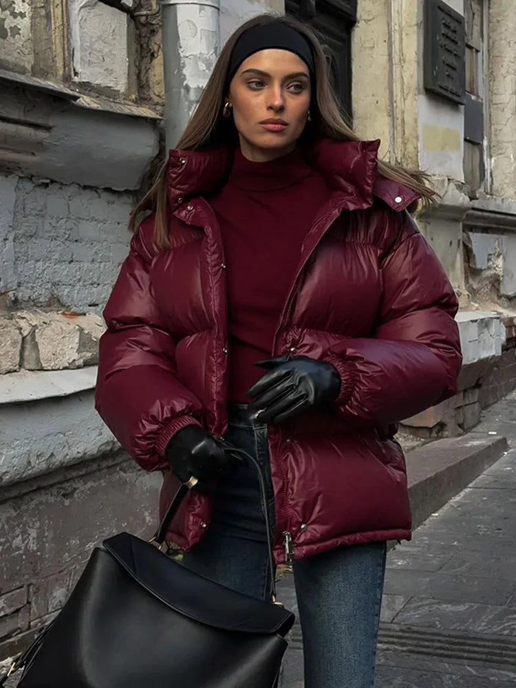 Women's Jacket | Shiny Quilted Cut