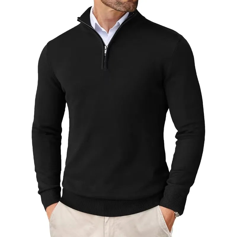 Men's Sweater | Zipper Regular Fit Long Sleeve Top