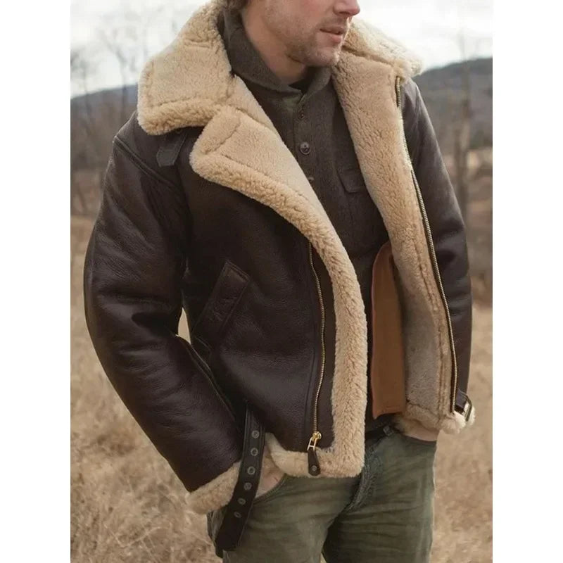 Men's Winter Jacket | Aviation Style with Zipper Closure