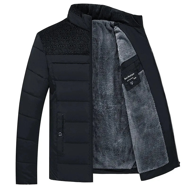 Men's Ski Jacket | Quilted Winter Jacket with Zipper