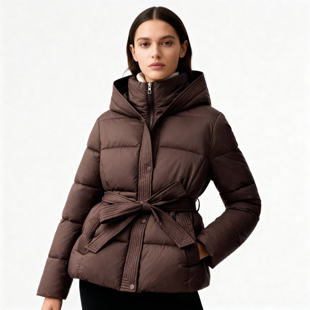 Women's Winter Coat | Quilted Belted Cut