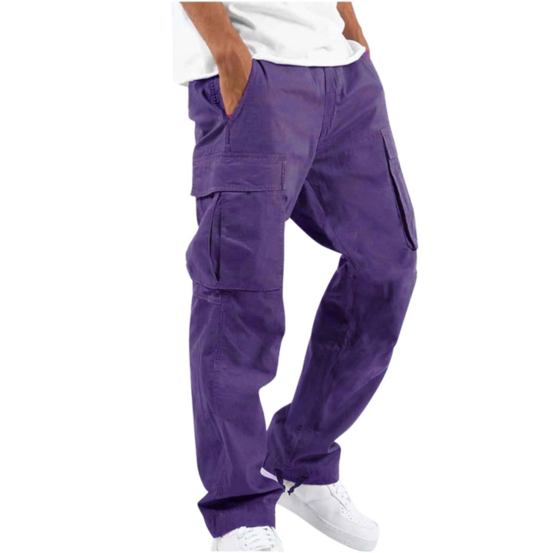 Wide Leg Multi Pocket Pants for Men | Casual Everyday Wear