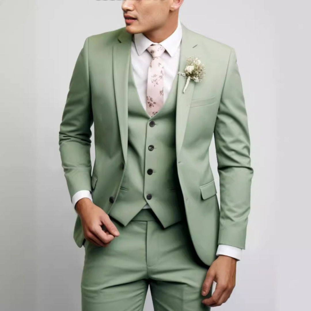 Slim Fit Three Piece Formal Suit for Men | Wedding Guest Outfit