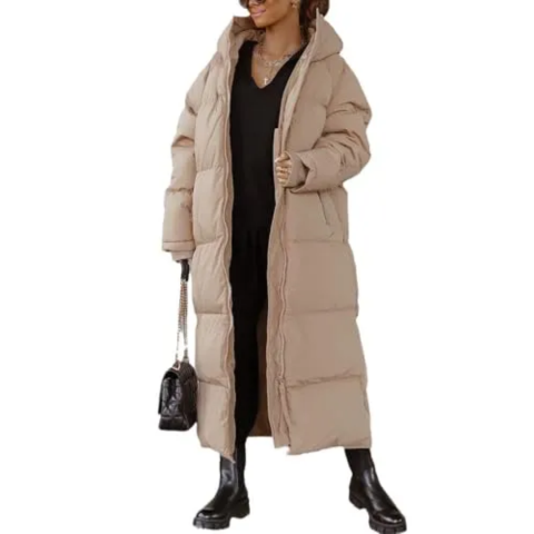 Elegant Women's Winter Jacket | Long Quilted Coat