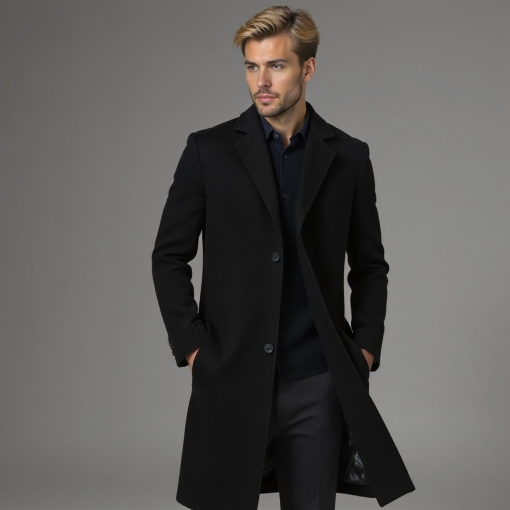 Slim Fit Winter Overcoat for Men | Business Wear
