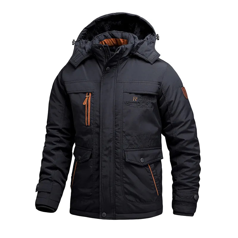 Men's Winter Jacket | Insulated Waterproof with Detachable Hood