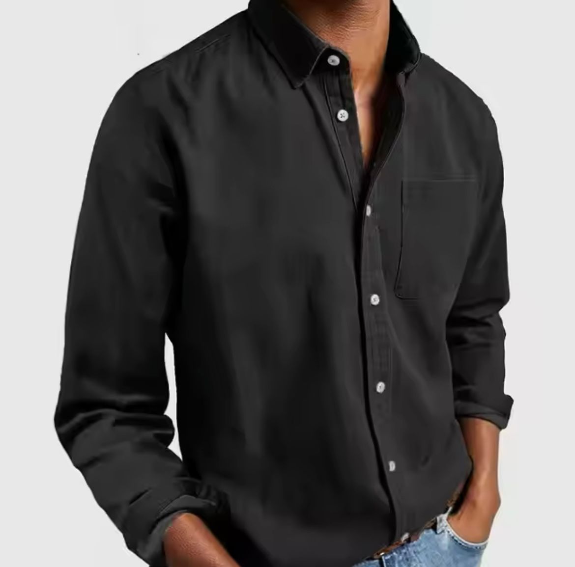 Men's Shirt | Regular Fit with Collar and Long Sleeves