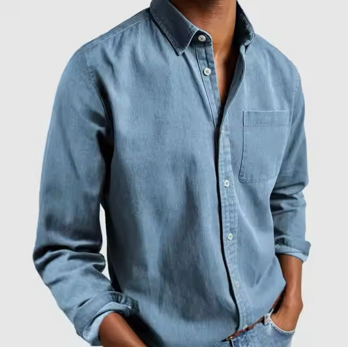 Men's Shirt | Regular Fit with Collar and Long Sleeves