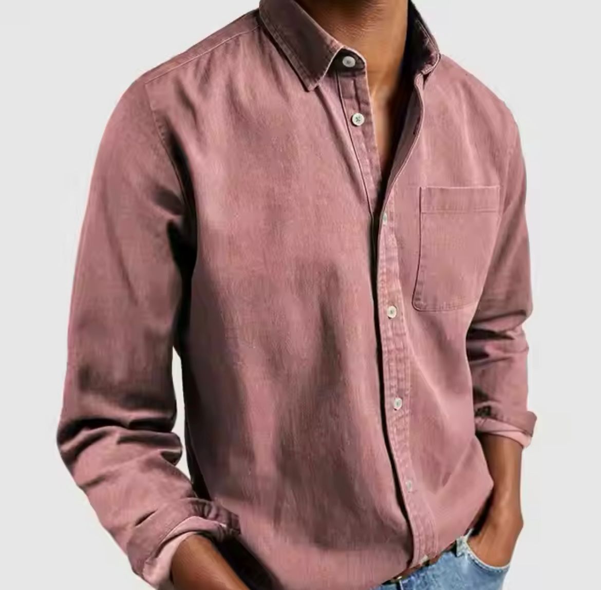 Men's Shirt | Regular Fit with Collar and Long Sleeves