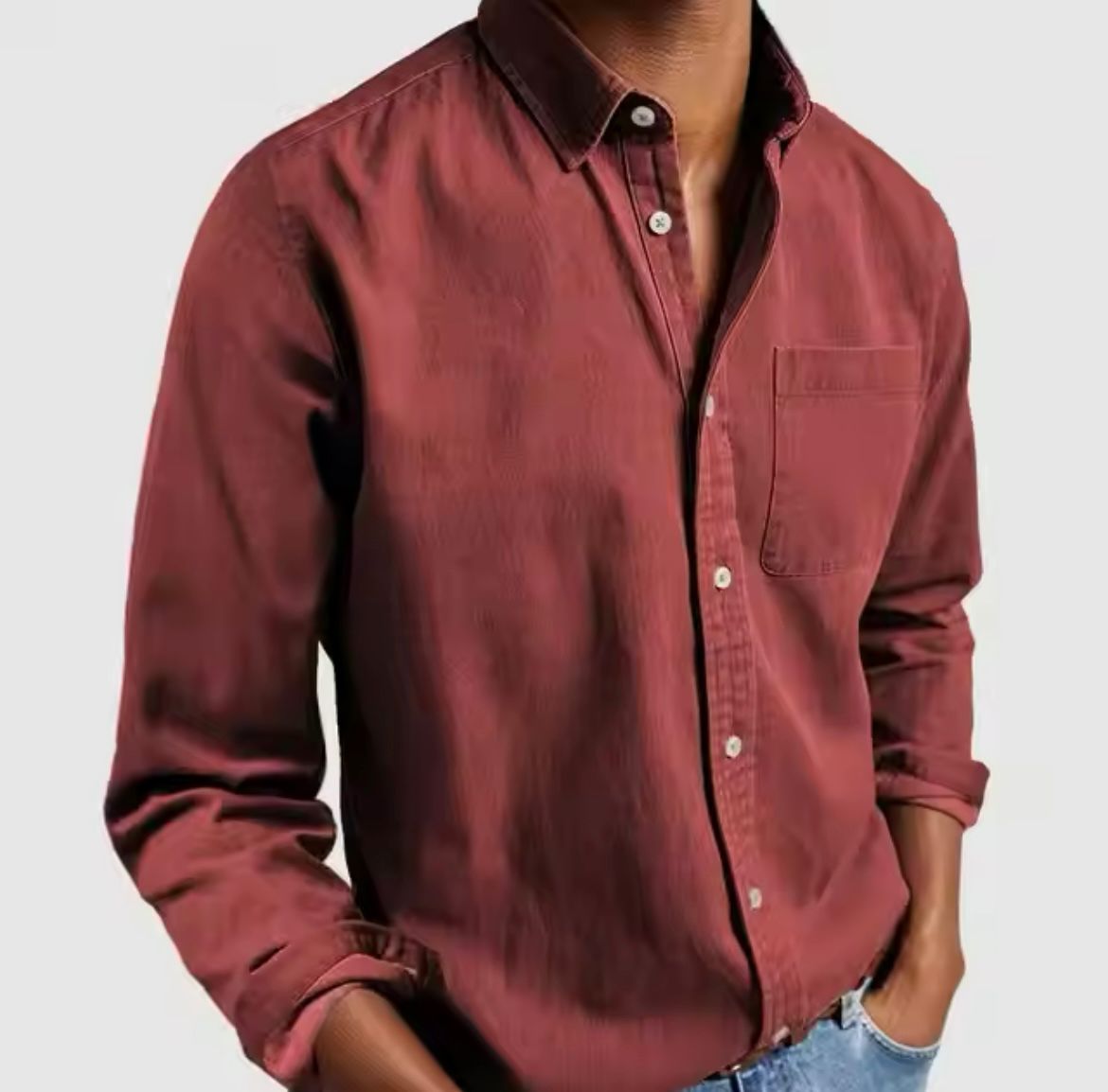 Men's Shirt | Regular Fit with Collar and Long Sleeves