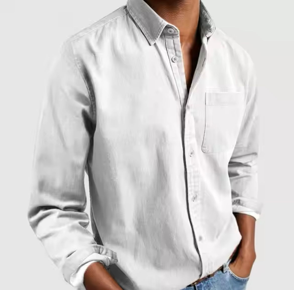 Men's Shirt | Regular Fit with Collar and Long Sleeves