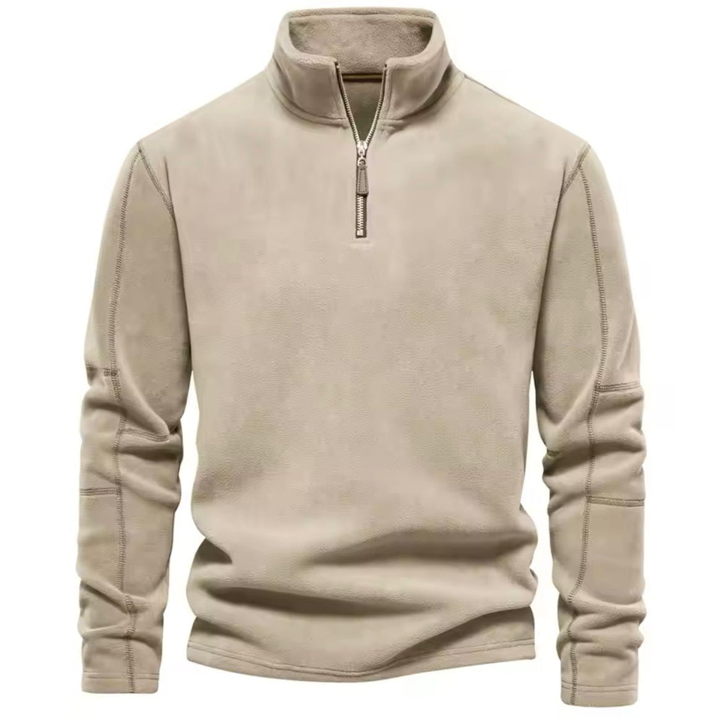 Men's Sweater | Stand-up Collar Long Sleeve Pullover for Cold Weather