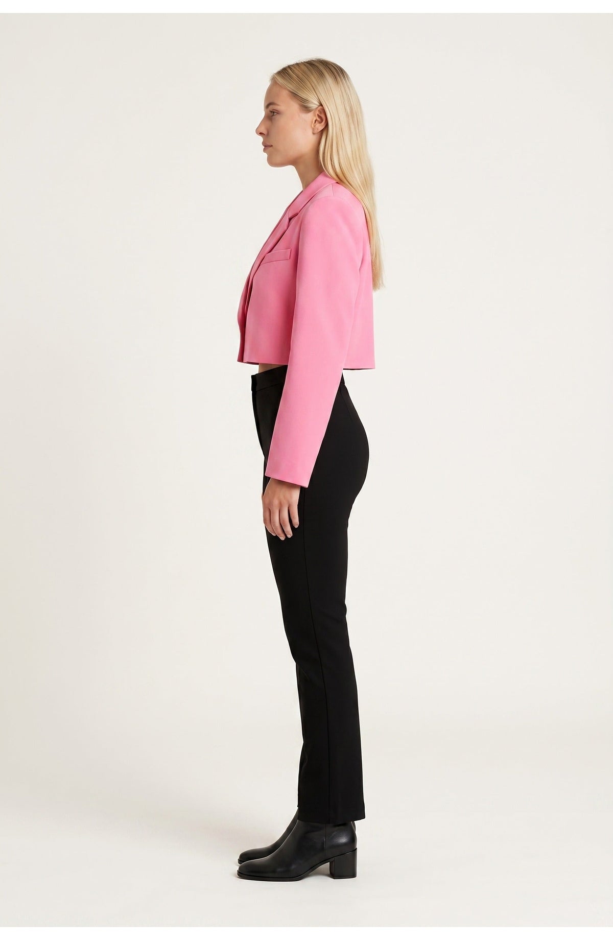 Cropped Lapel Collar Blazer for Women | Office and Cocktail Wear