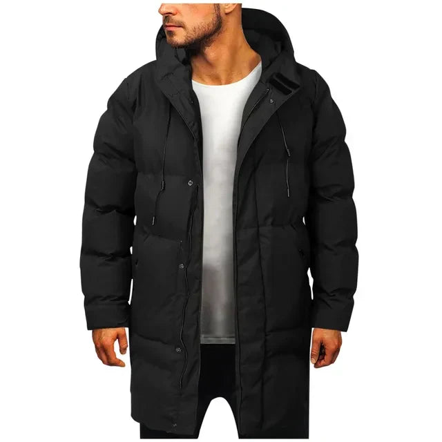 Men's Winter Jacket | Long Length with Detachable Hood