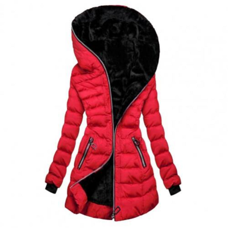 Women's Jacket | Quilted with Hood and Warm Insulation