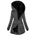 Quilted Hooded Full Zip Jacket with Insulated Lining for Women