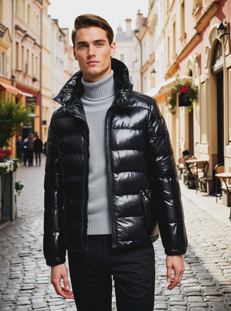 Insulated Winter Down Jacket for Men | Windproof Cold Weather Outerwear