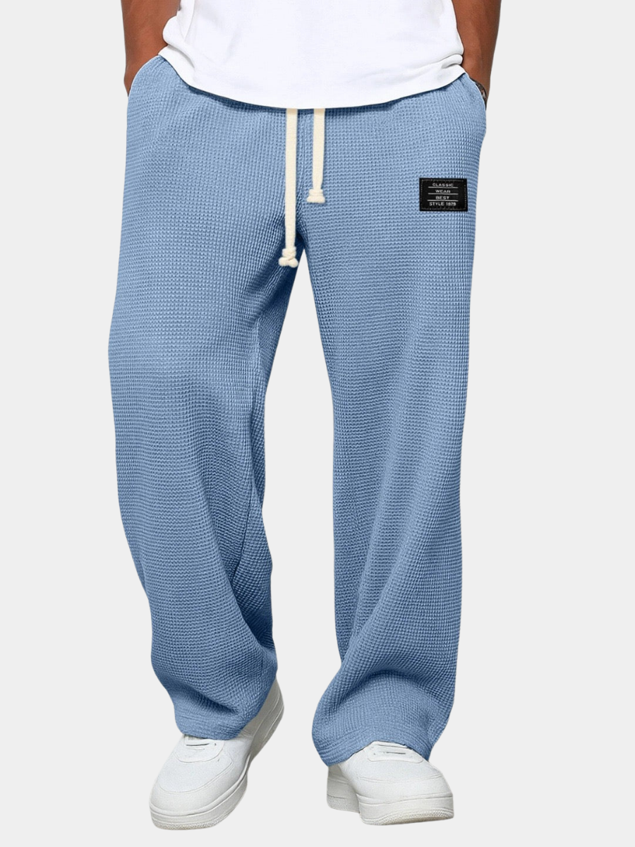Breathable Relaxed Fit Adjustable Waist Casual Pants for Men | Everyday Wear