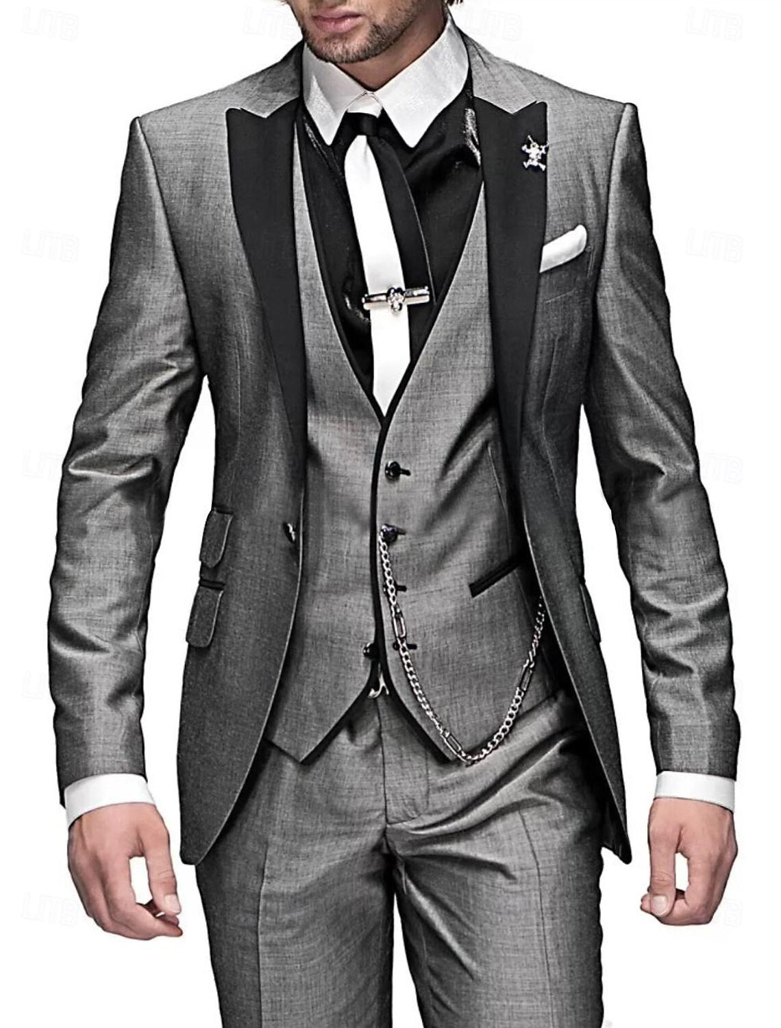 Tailored Three Piece Blazer Vest Suit Set for Men | Formal Occasion Wear