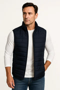 Cotton Padded Stand Collar Sleeveless Puffer Vest for Men | Winter Outerwear