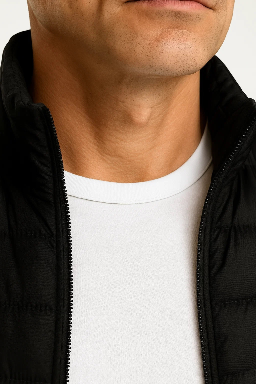 Cotton Padded Stand Collar Sleeveless Puffer Vest for Men | Winter Outerwear