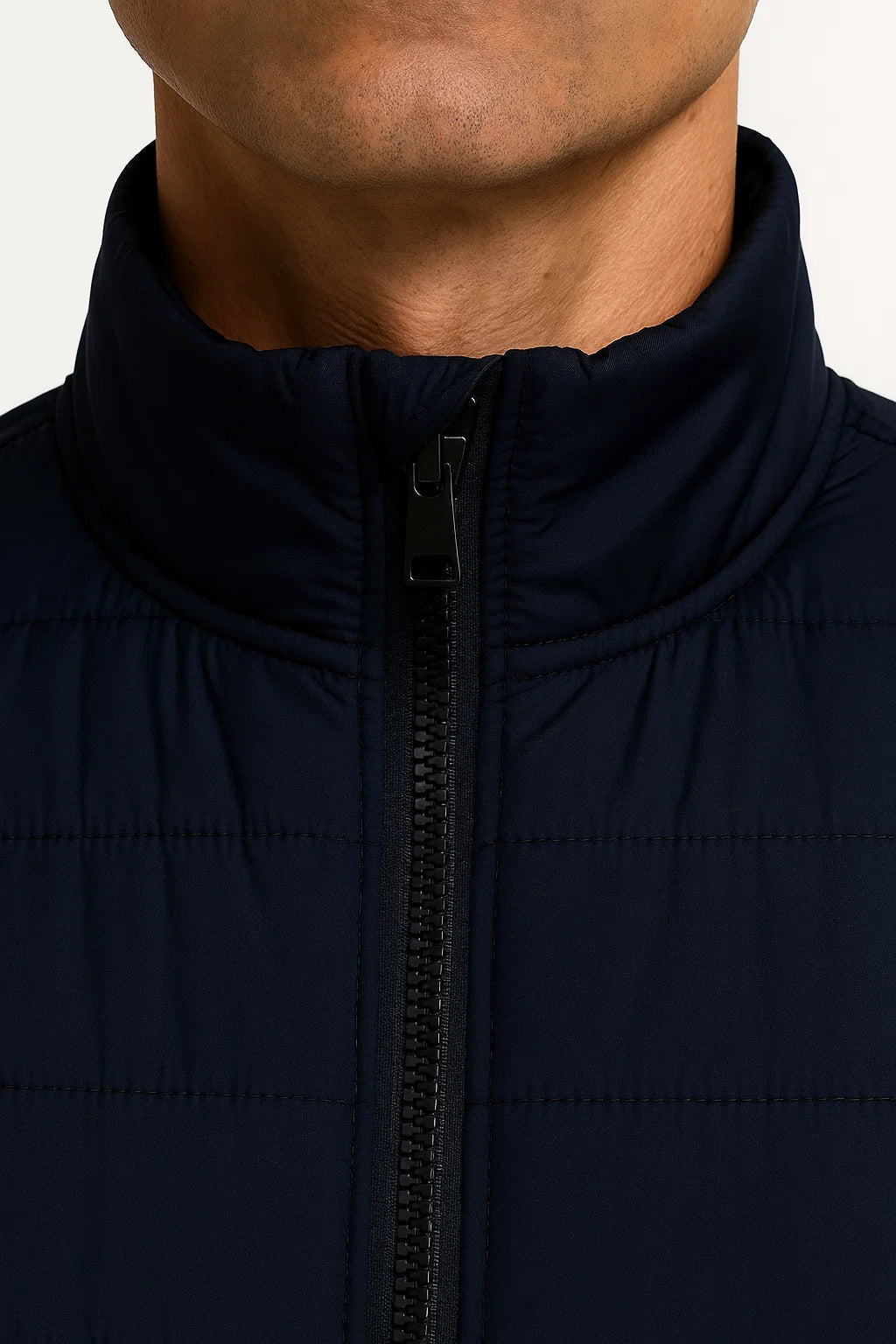 Cotton Padded Stand Collar Sleeveless Puffer Vest for Men | Winter Outerwear